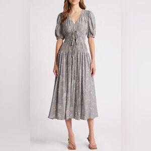 MOON RIVER V-Neck A-Line Dress Size Medium